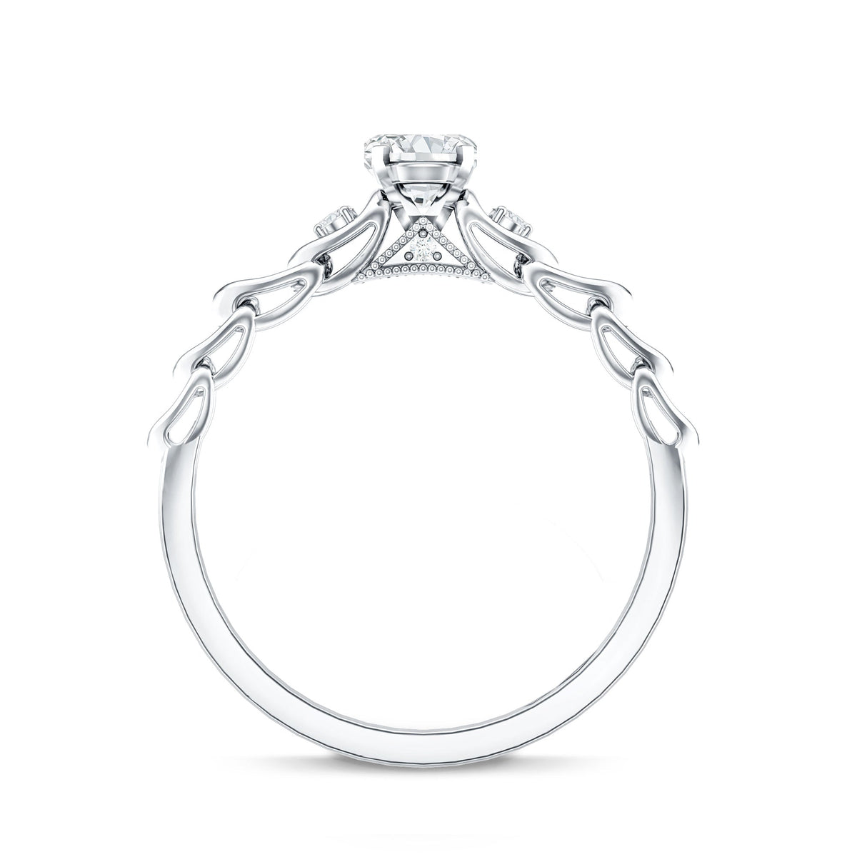 Genuine Diamond Minimalist Promise Ring with Certificate