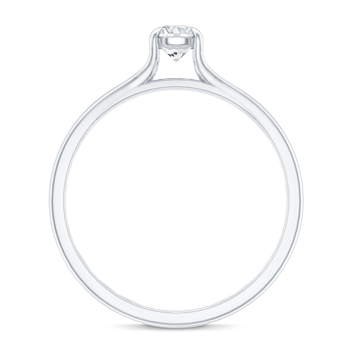 Promise Ring with Moissanite in Claw Setting