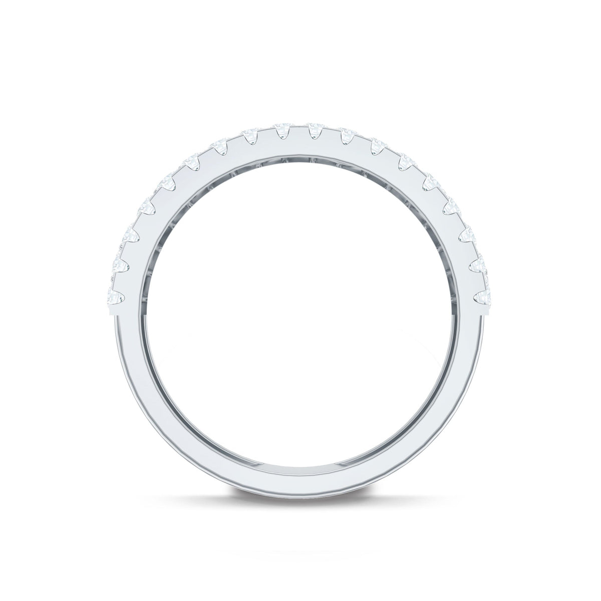 Certified Moissanite Infinity Wedding Band for Women