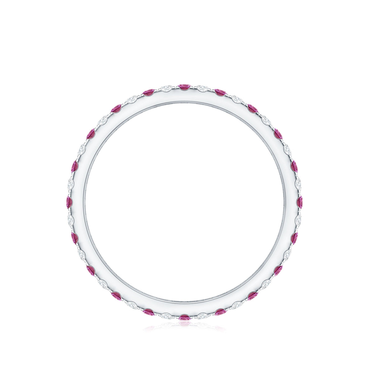Pink Tourmaline and Diamond Stackable Ring