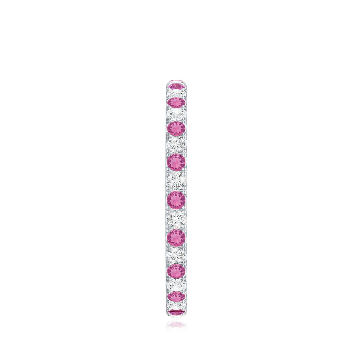Pink Tourmaline and Diamond Stackable Ring