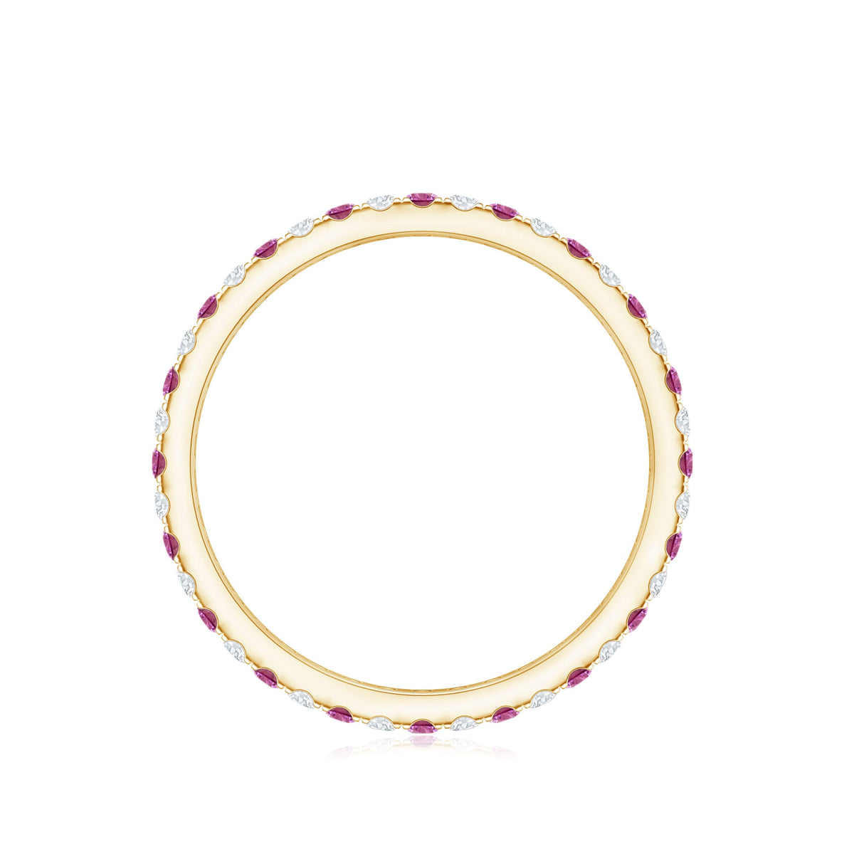 Pink Tourmaline and Diamond Stackable Ring