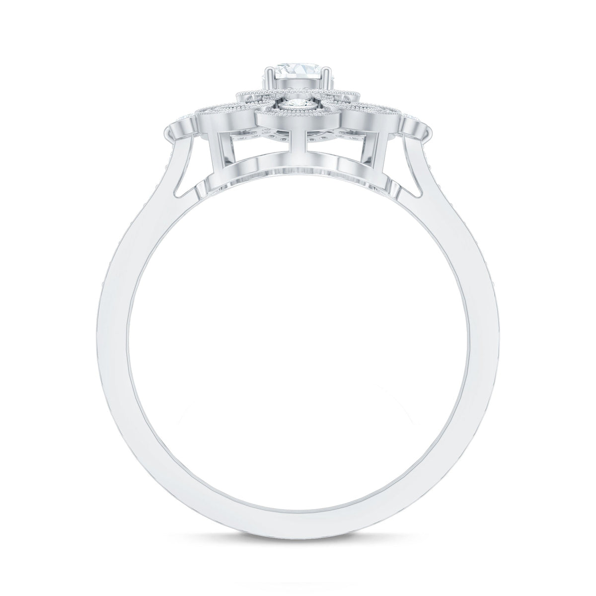 Vintage Looking Diamond Engagement Ring for Women