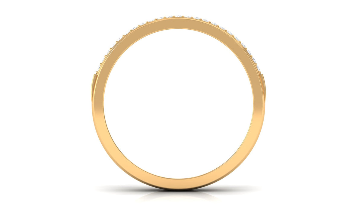 Certified Natural Diamond Half Eternity Mens Wedding Band