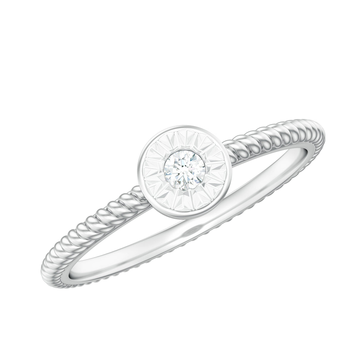 Illusion Set Diamond Promise Ring