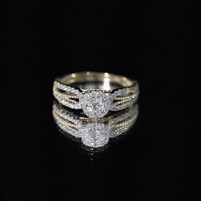 Certified Lab Grown Diamond Vintage Style Engagement Ring