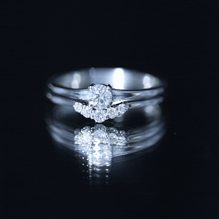 Lab Grown Diamond Minimal Engagement Ring With Enhancer