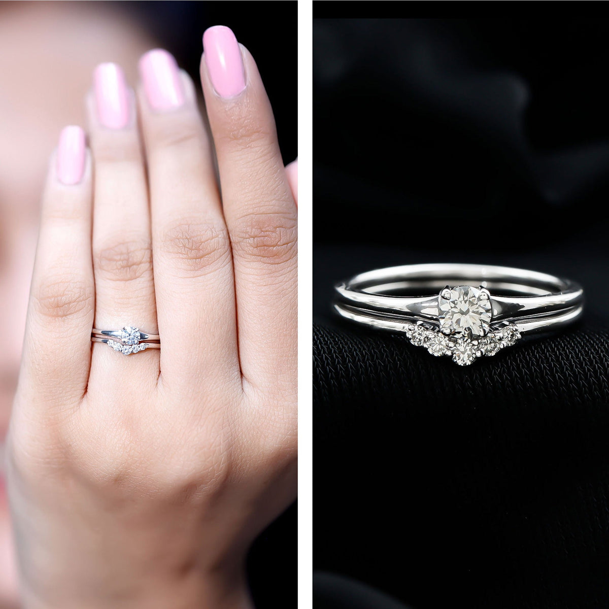 Lab Grown Diamond Minimal Engagement Ring With Enhancer