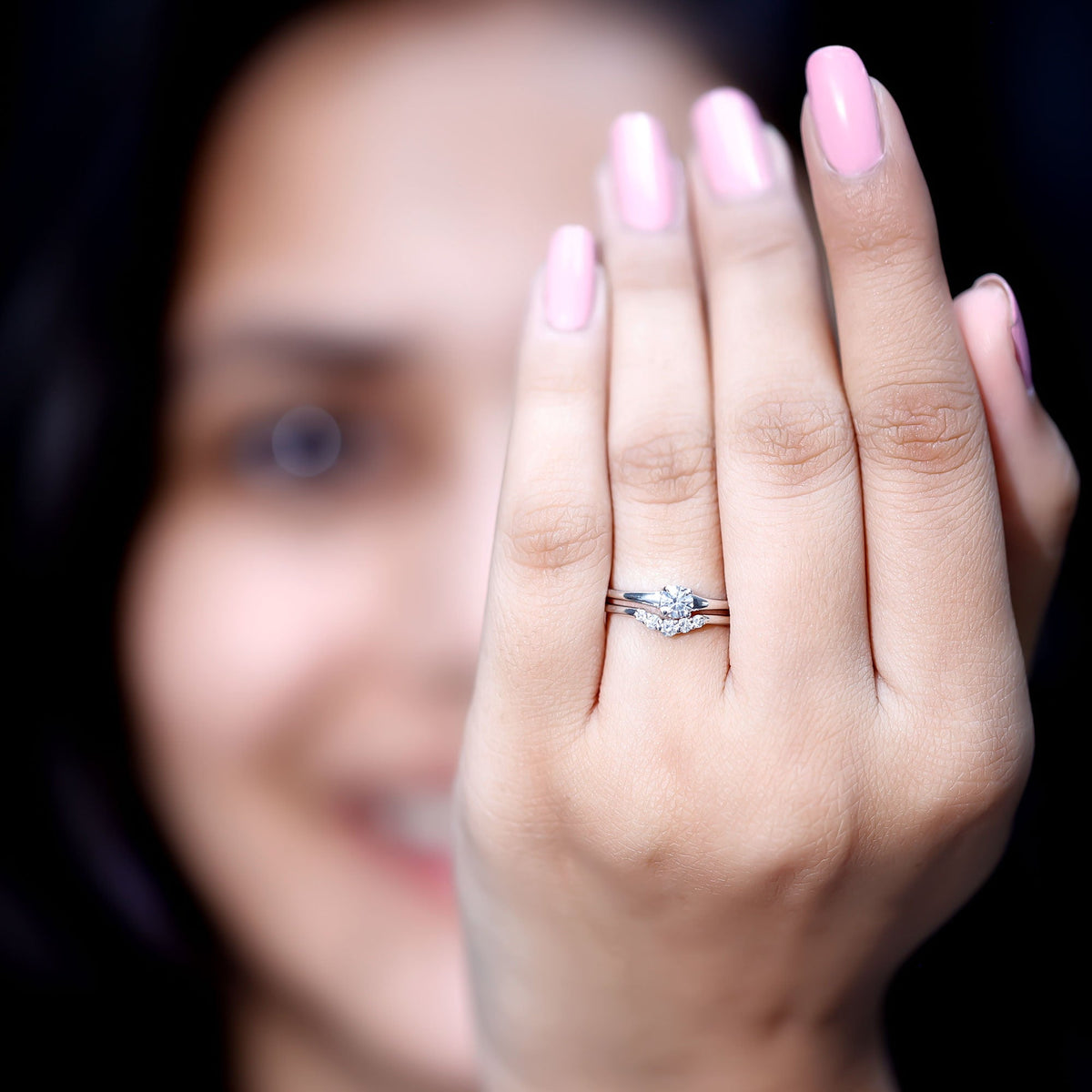 Lab Grown Diamond Minimal Engagement Ring With Enhancer