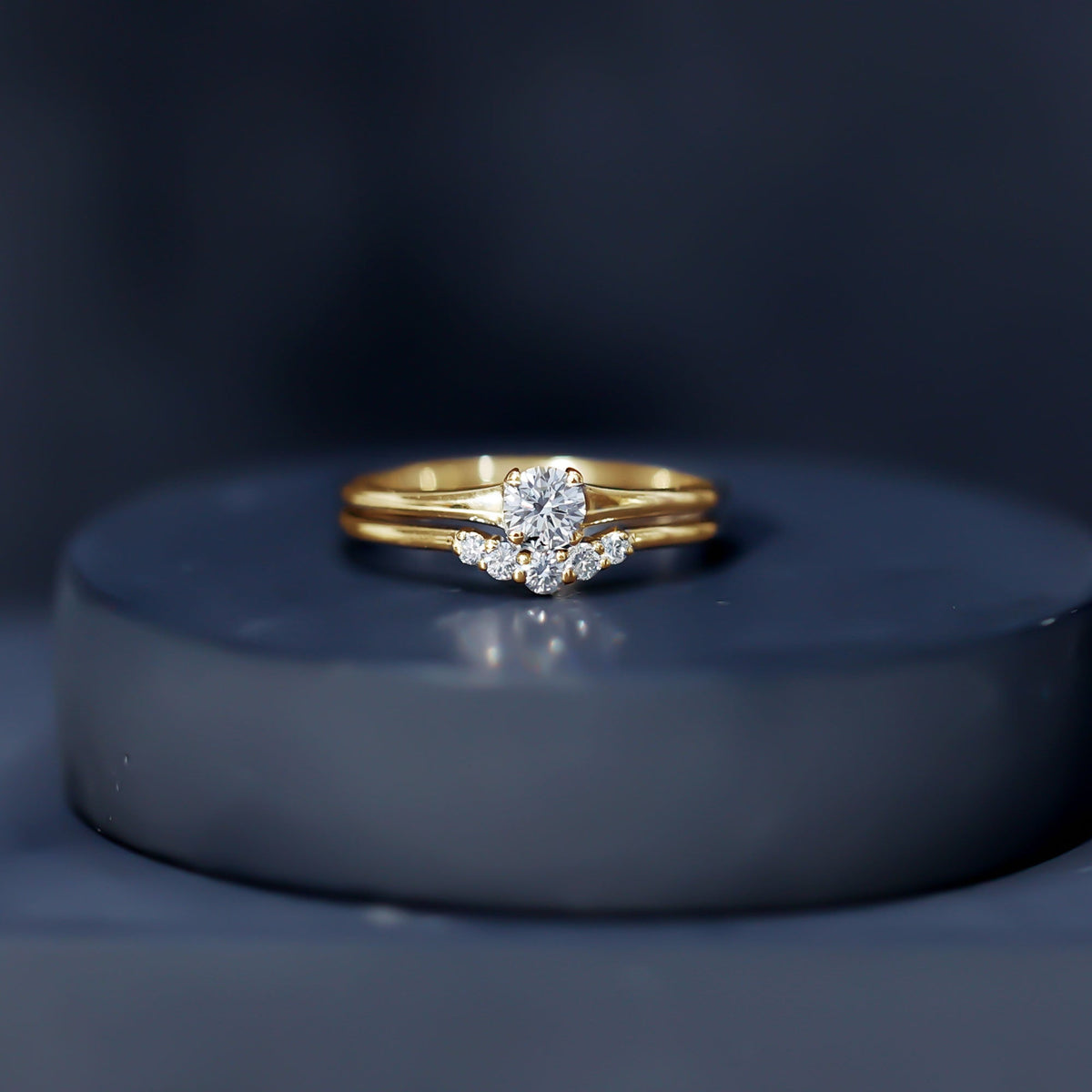 Lab Grown Diamond Minimal Engagement Ring With Enhancer
