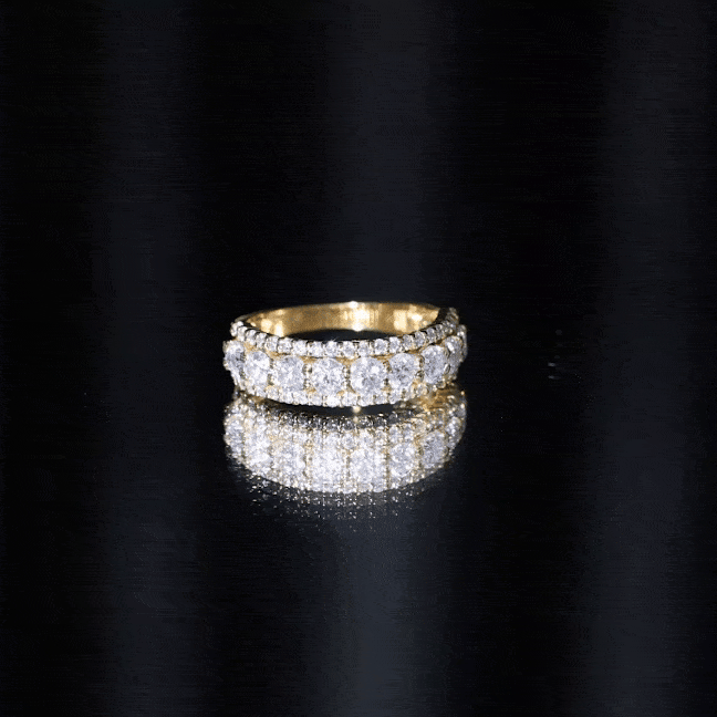 Classic Lab Grown Diamond Half Eternity Wedding Band for Women