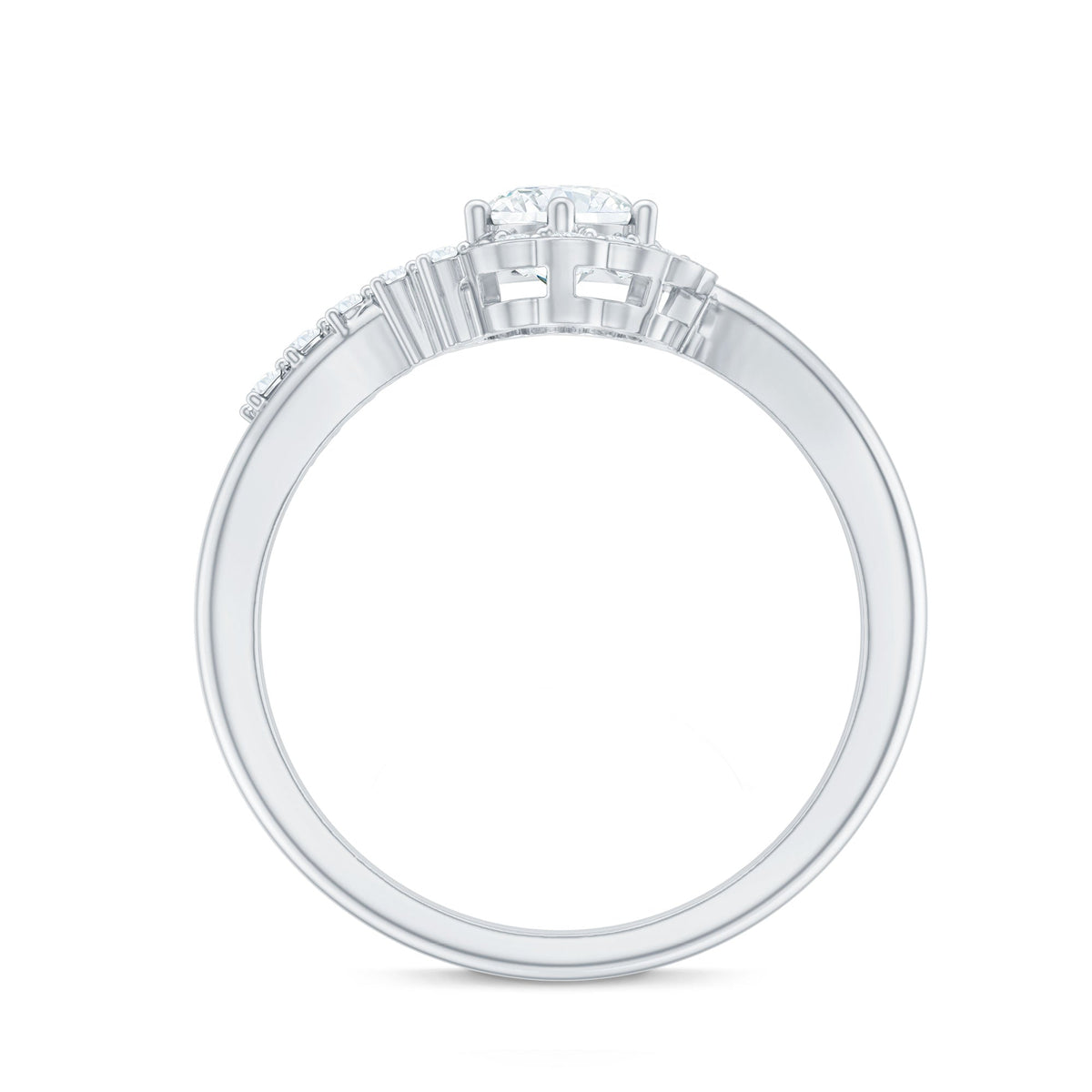 Certified 0.4 Carat Lab Grown Diamond Nature Inspired Engagement Ring