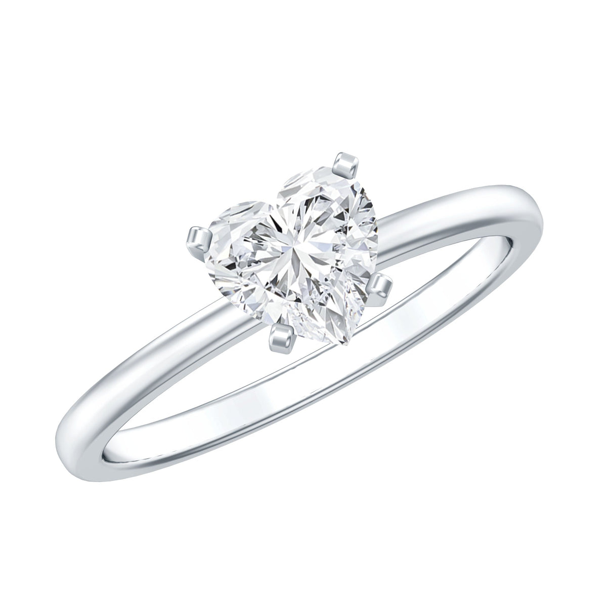 Certified 1.2 Carat Lab Grown Diamond Heart Engagement Ring