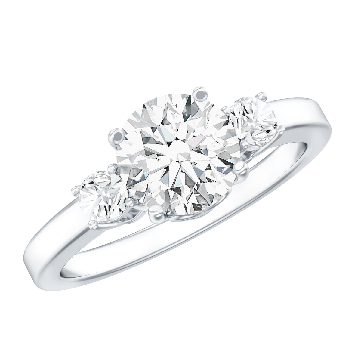 1.2 Carat Lab Grown Diamond 3 Stone Engagement Ring for Women