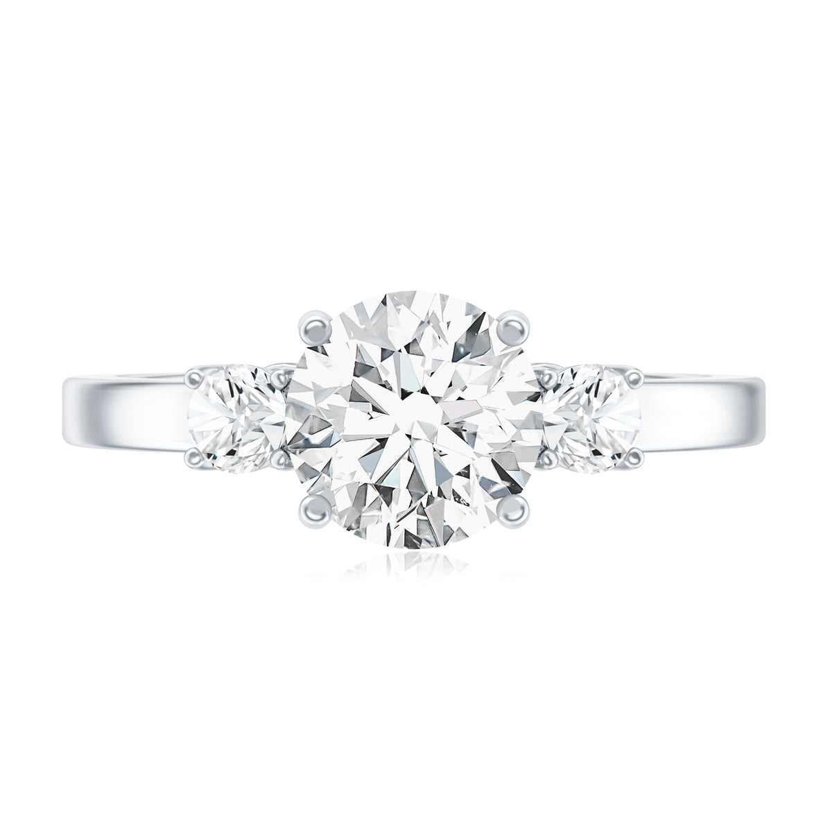 1.2 Carat Lab Grown Diamond 3 Stone Engagement Ring for Women