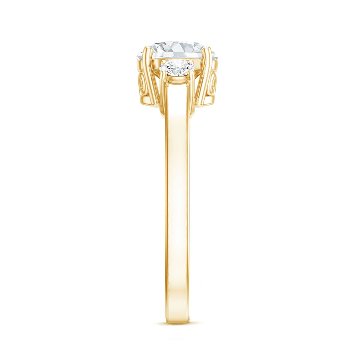 1.2 Carat Lab Grown Diamond 3 Stone Engagement Ring for Women