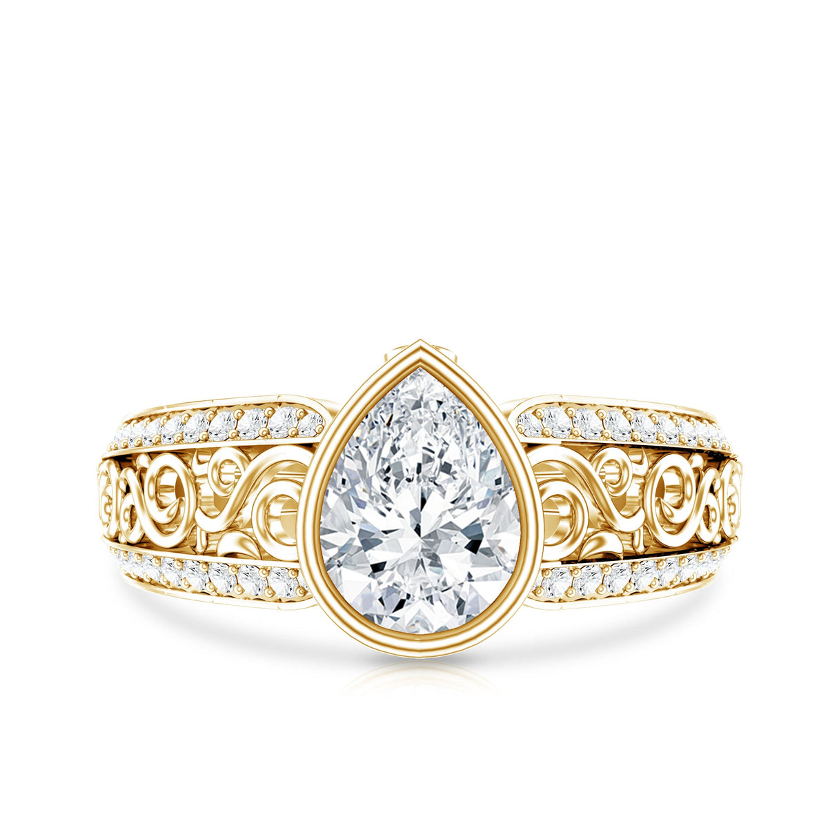 Certified Lab Created Diamond Antique Engagement Ring for Women