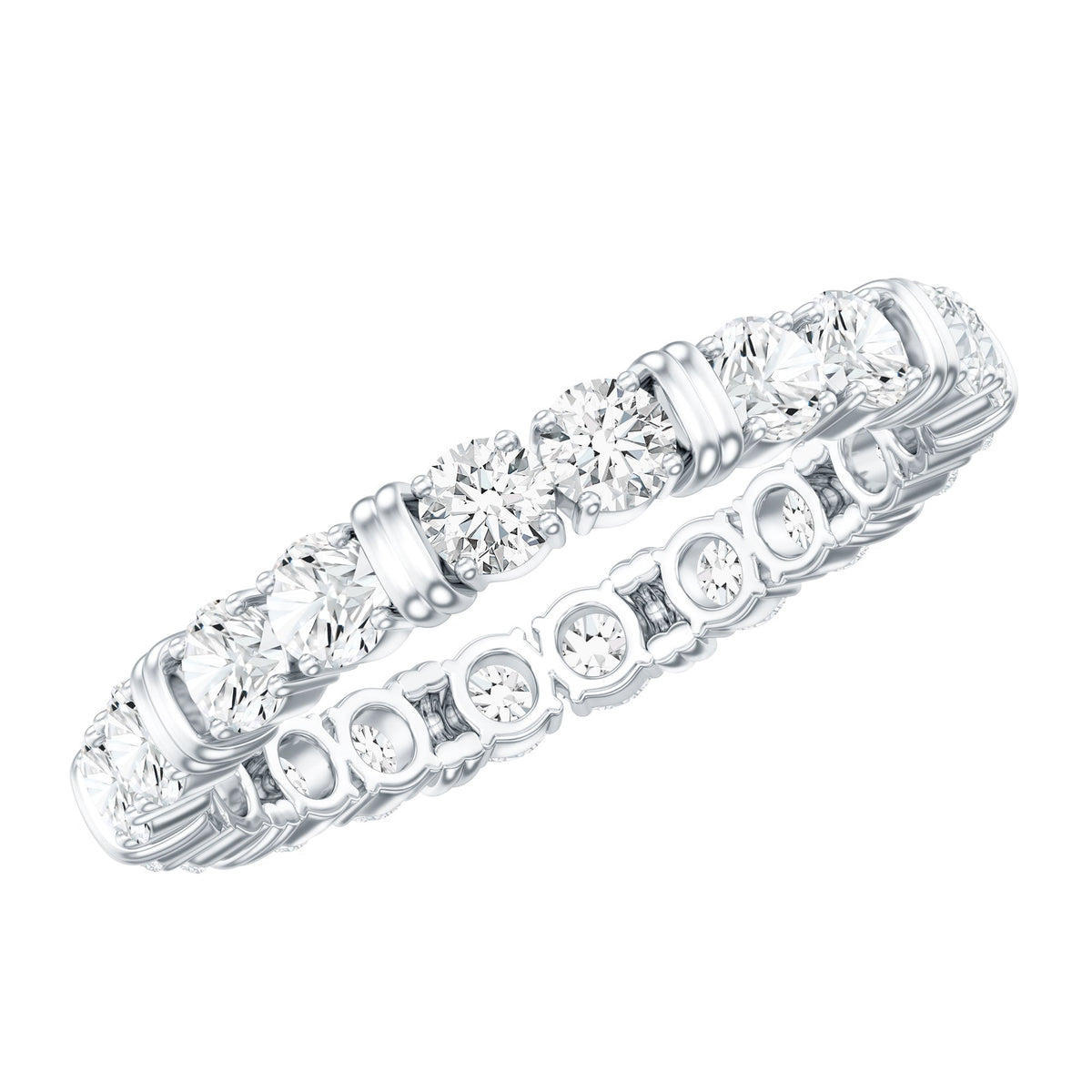 Lab Created Diamond Full Eternity Band Ring for Women