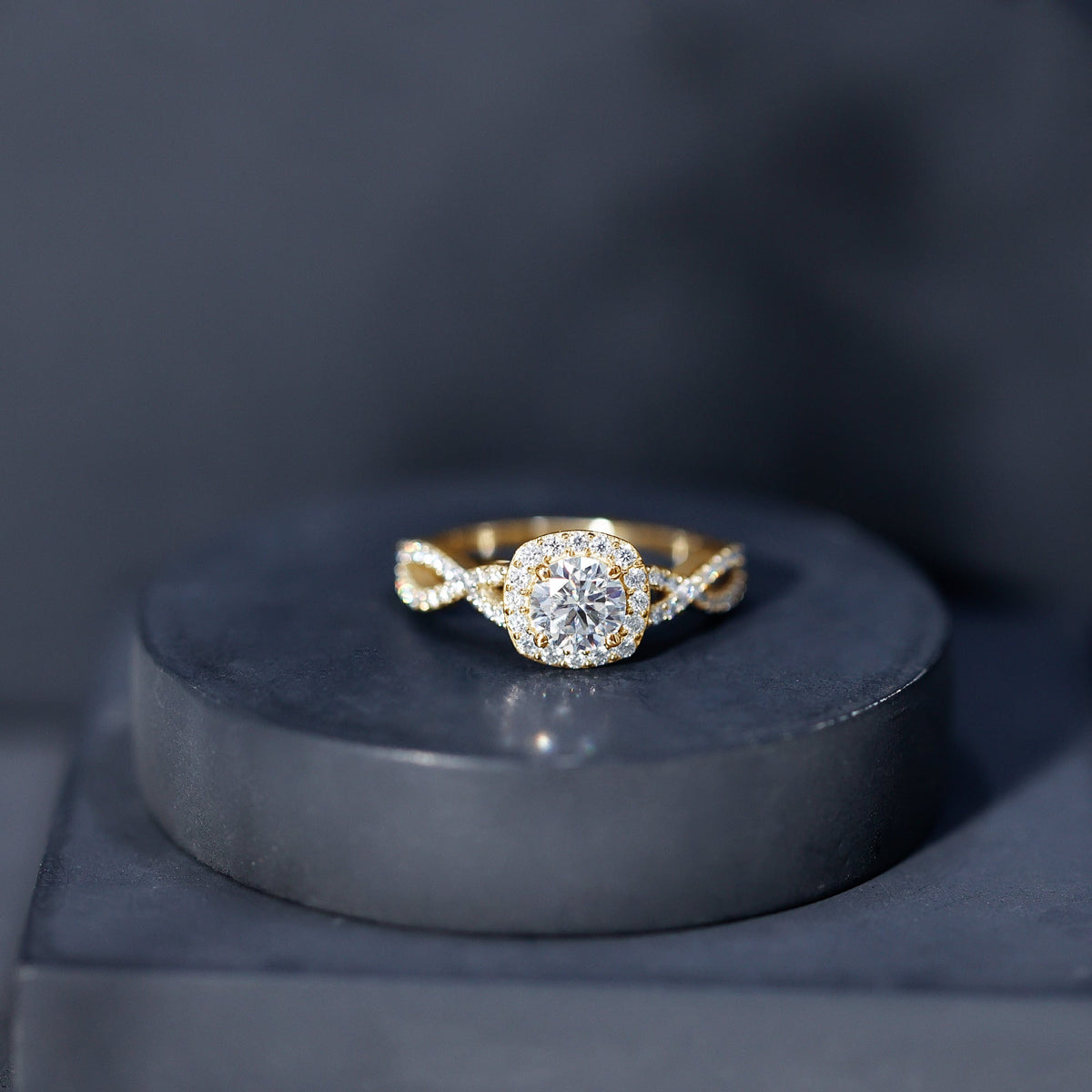 Classic Lab Grown Diamond Criss Cross Engagement Ring