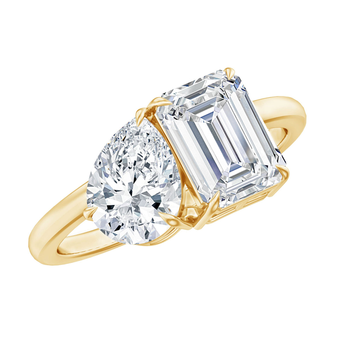 Lab Created Diamond Moi Et Toi Engagement Ring for Women