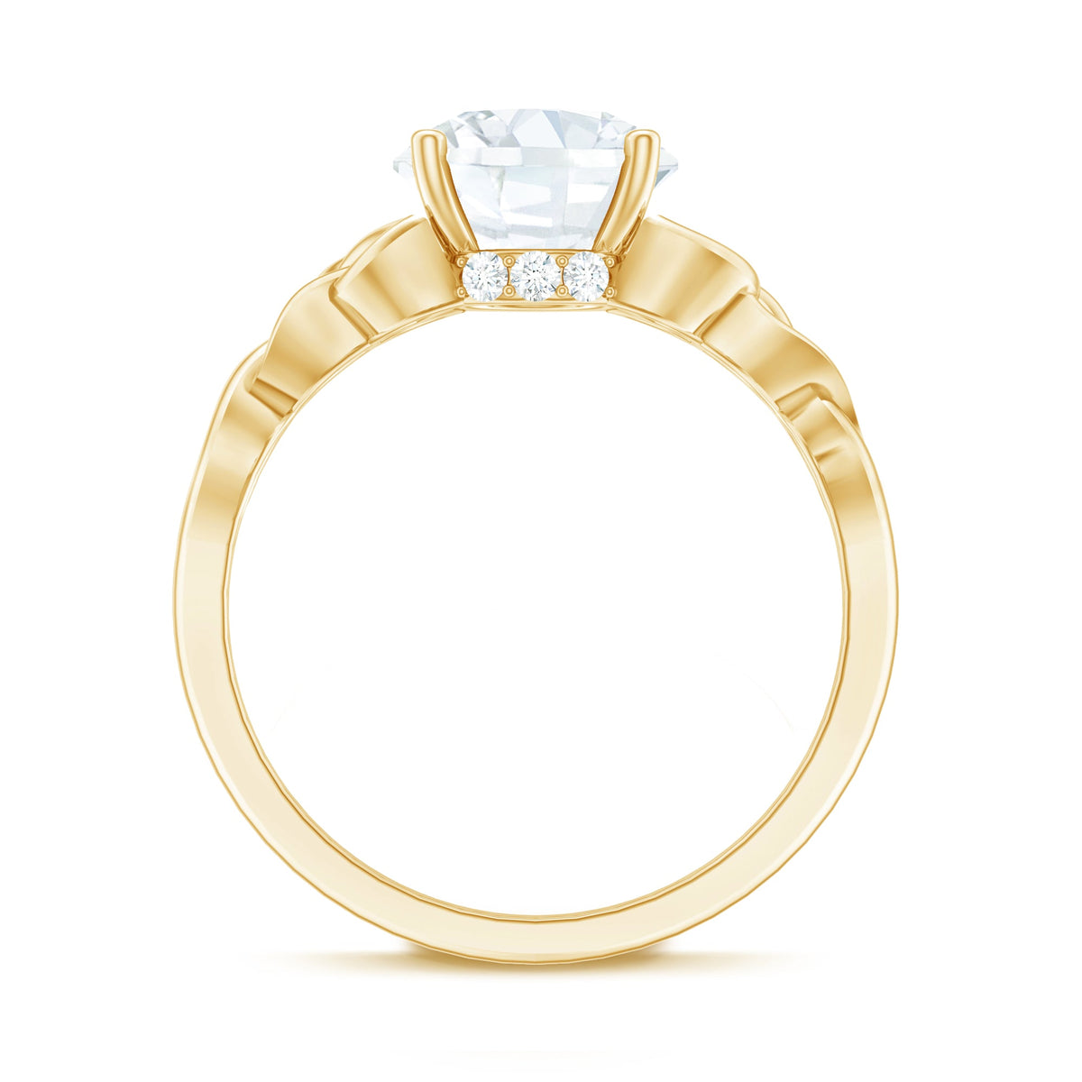 Certified Celtic Knot Lab Grown Diamond Round Engagement Ring