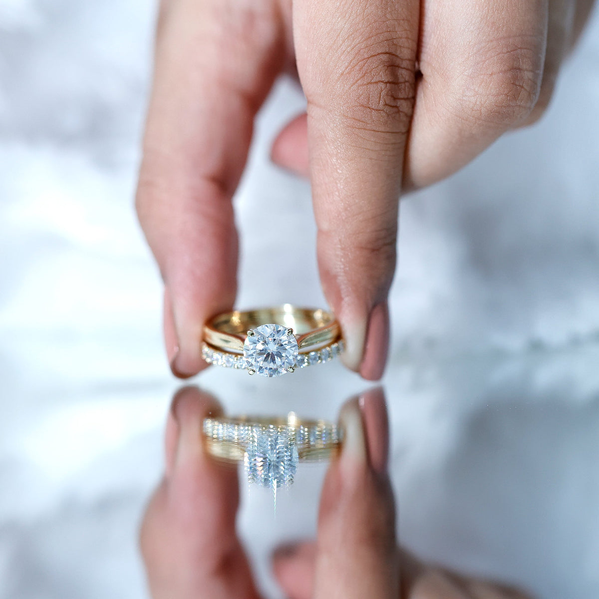 Certified 2 Carat Diamond Solitaire Engagement Ring With Ring Guard