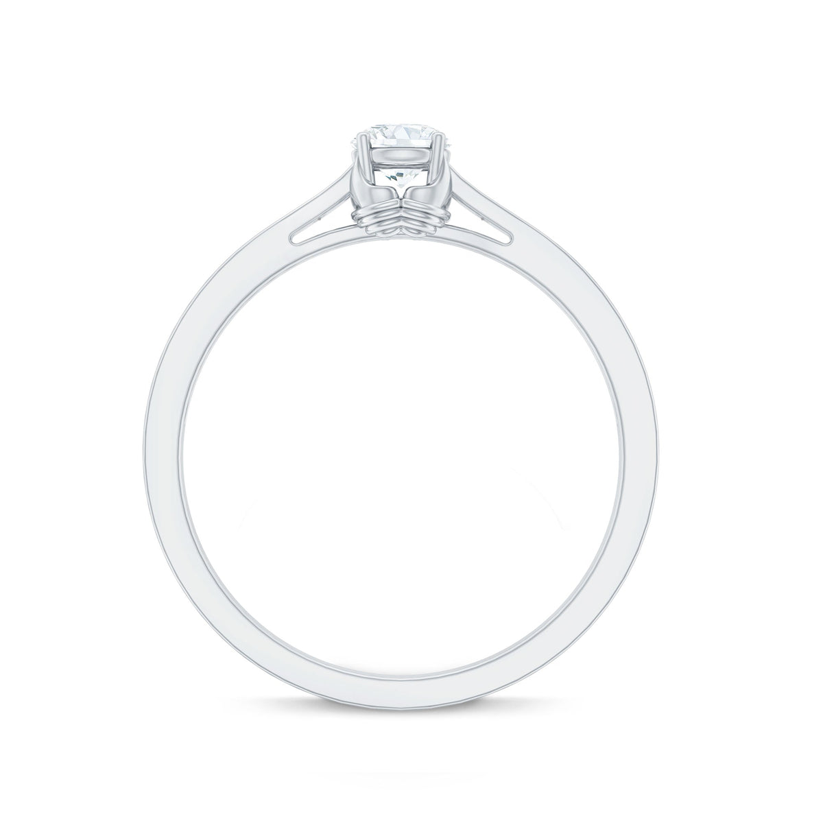 Minimal Round Diamond Promise Ring