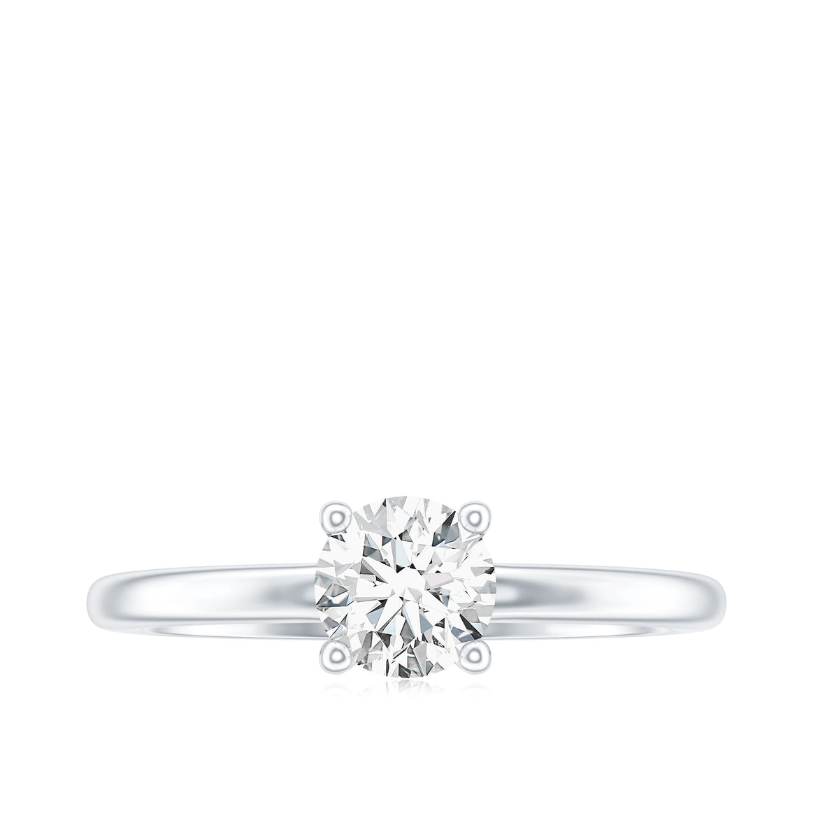 Certified 0.9 Carat Moissanite Solitaire Promise Ring for Her