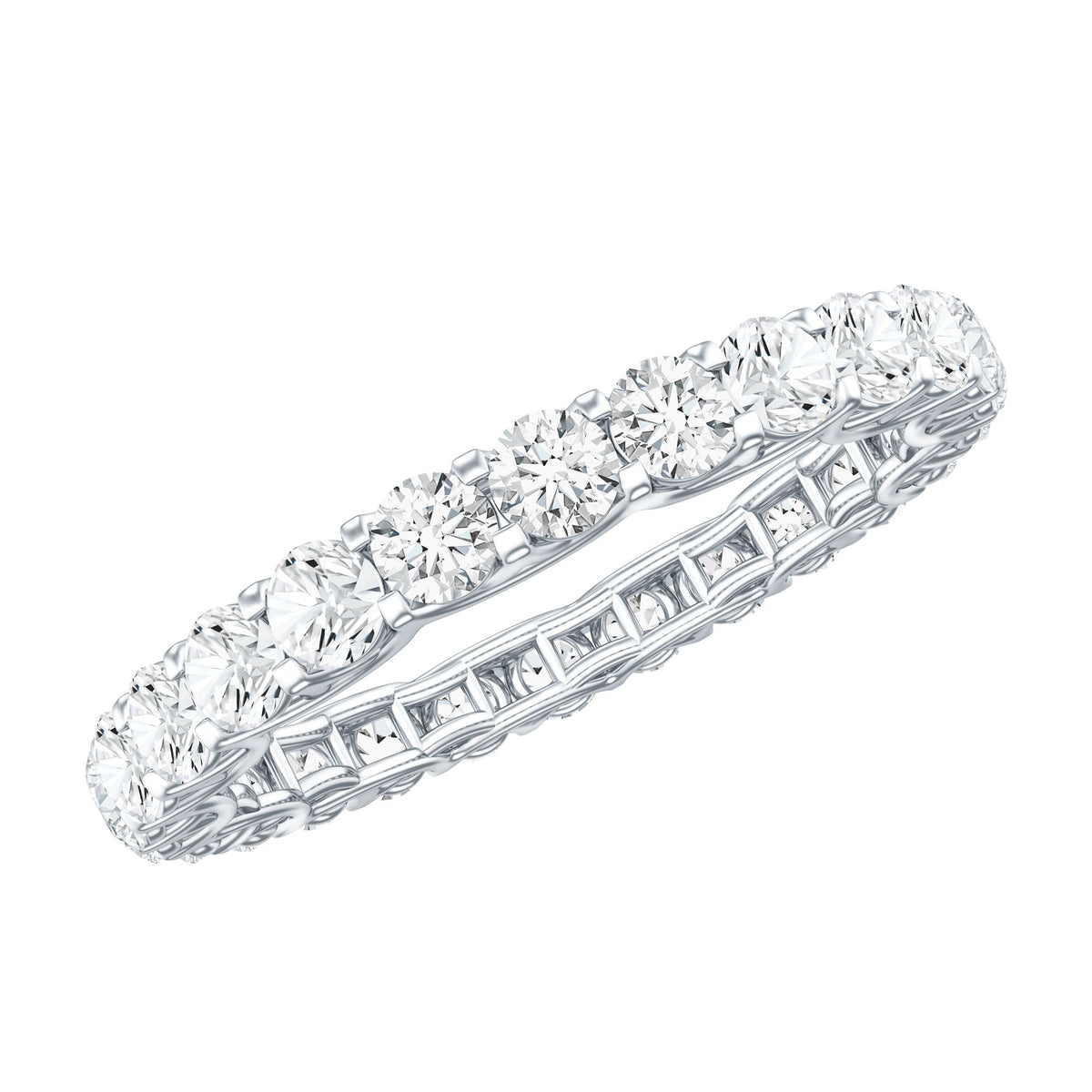 Brilliant Cut Moissanite Eternity Wedding Ring for Women