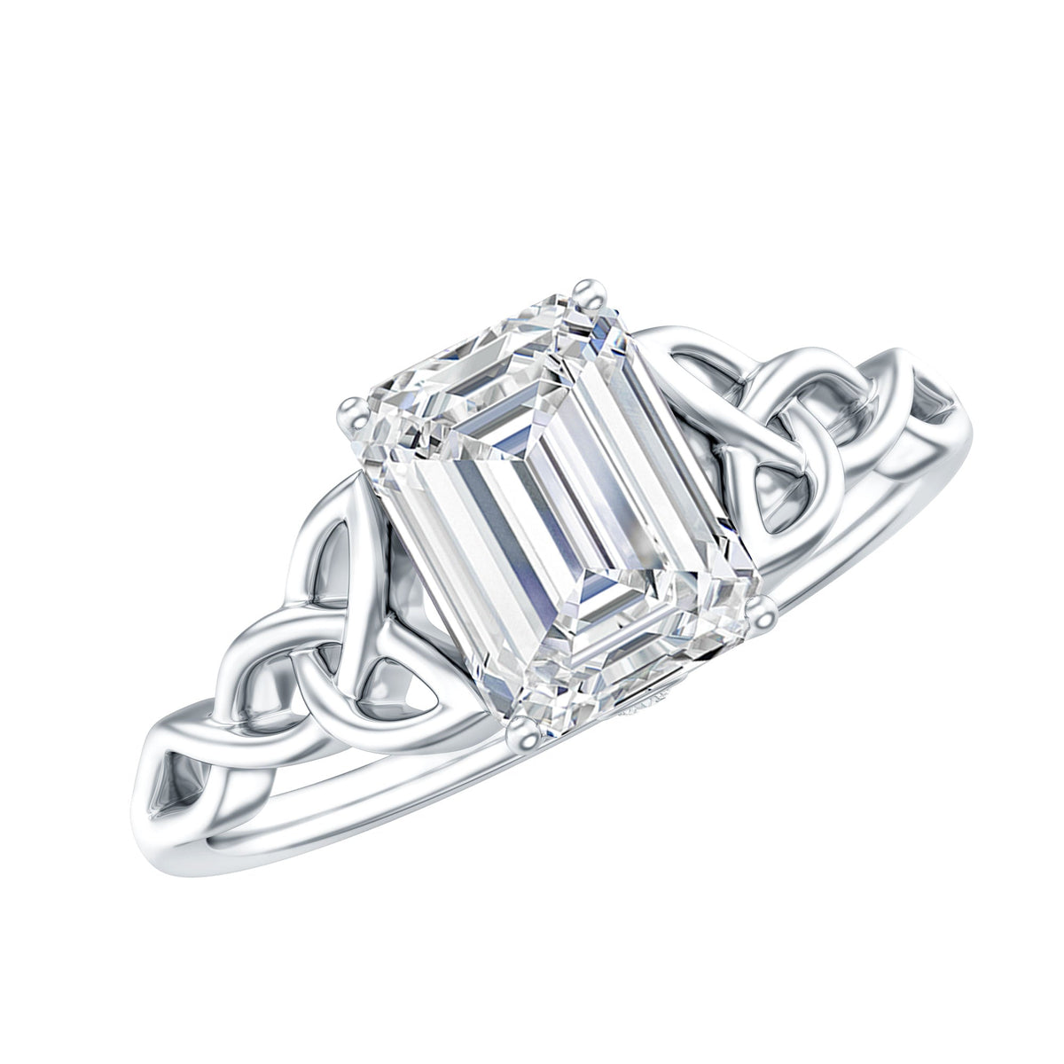 Celtic Design Inspired Lab Grown Diamond Engagement Ring