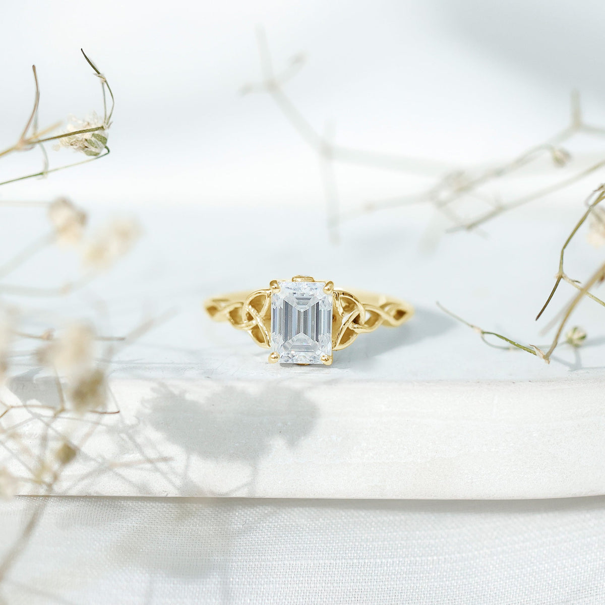 Celtic Design Inspired Lab Grown Diamond Engagement Ring