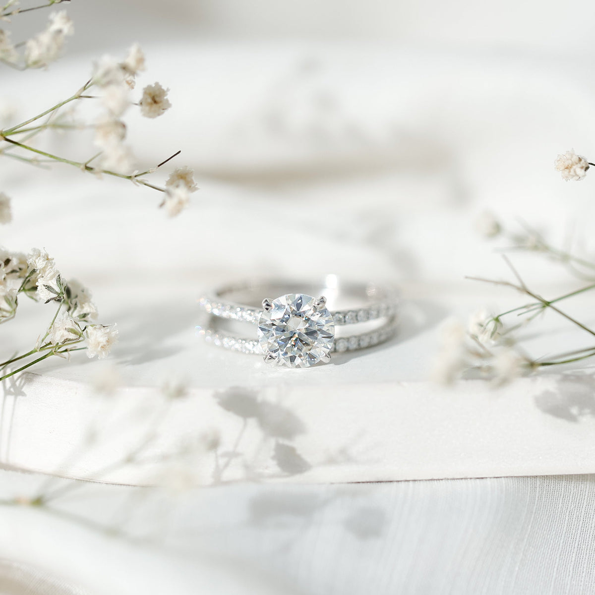 Lab Grown Diamond Wedding Ring Set with Certificate