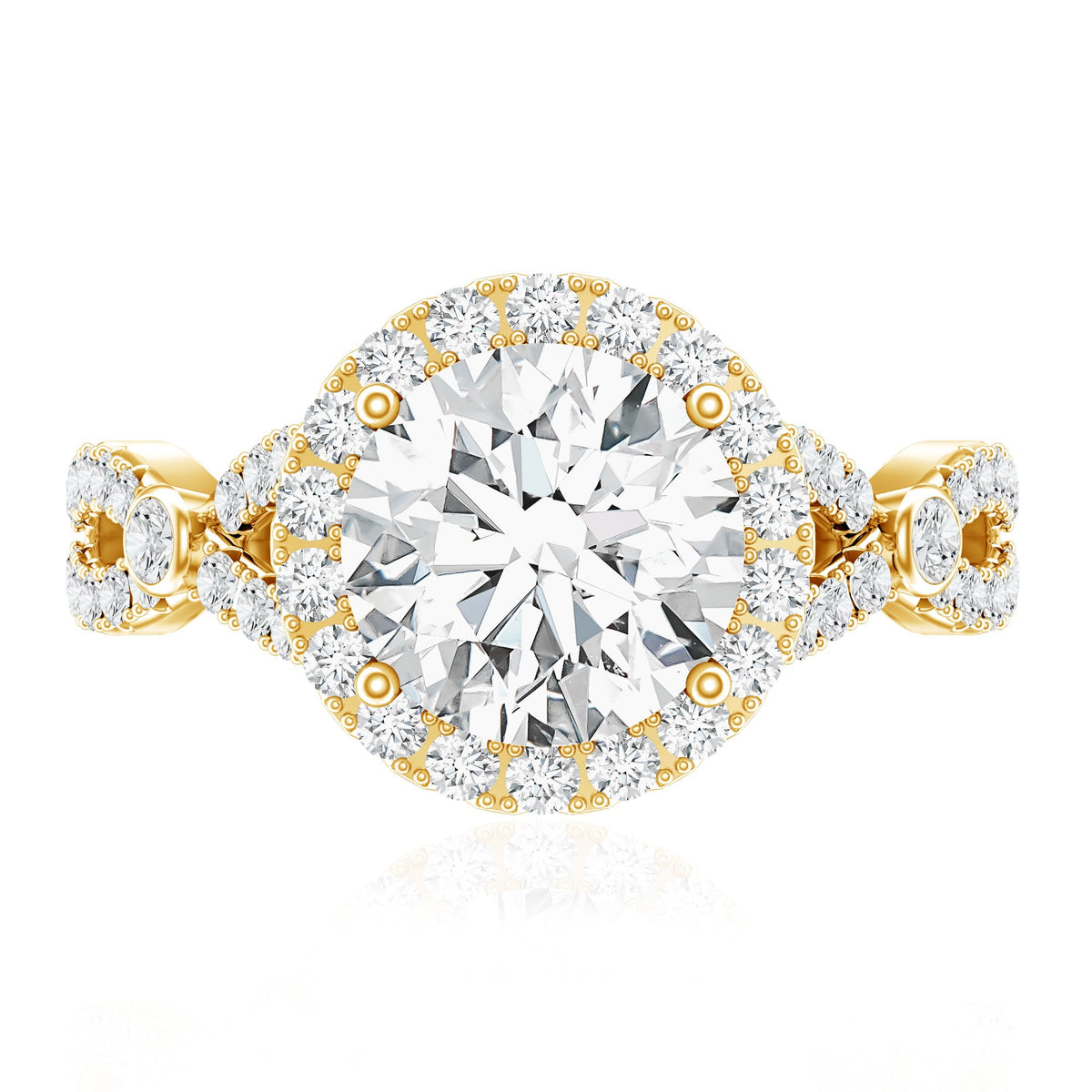 Lab Created Diamond Criss Cross Engagement Ring For Women