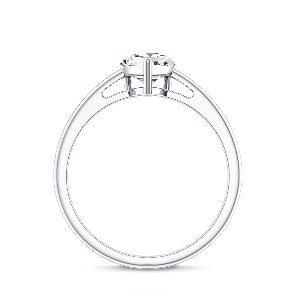Single Stone Lab Grown Diamond Pear Engagement Ring