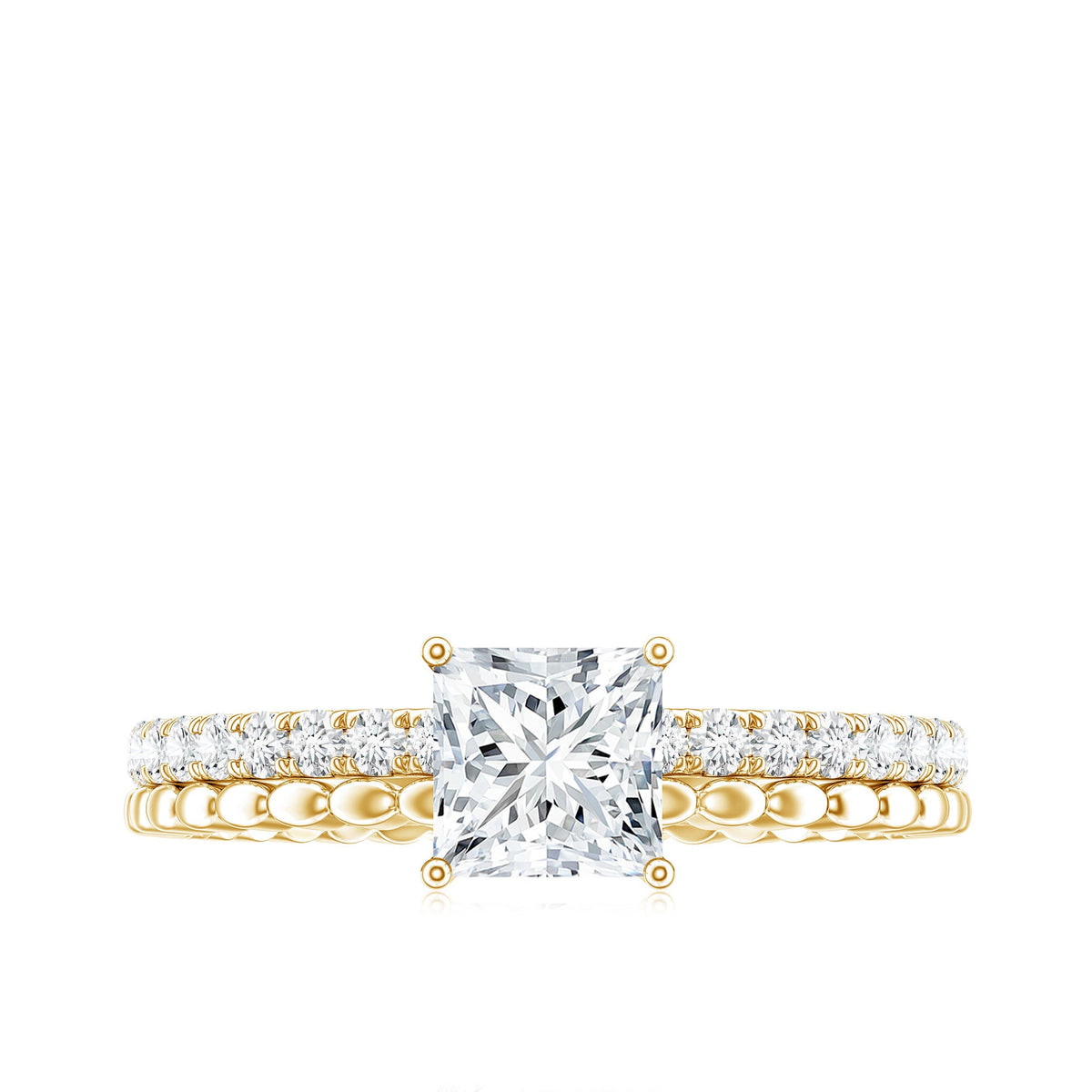 Princess Cut Lab Grown Diamond Promise Ring With Certificate