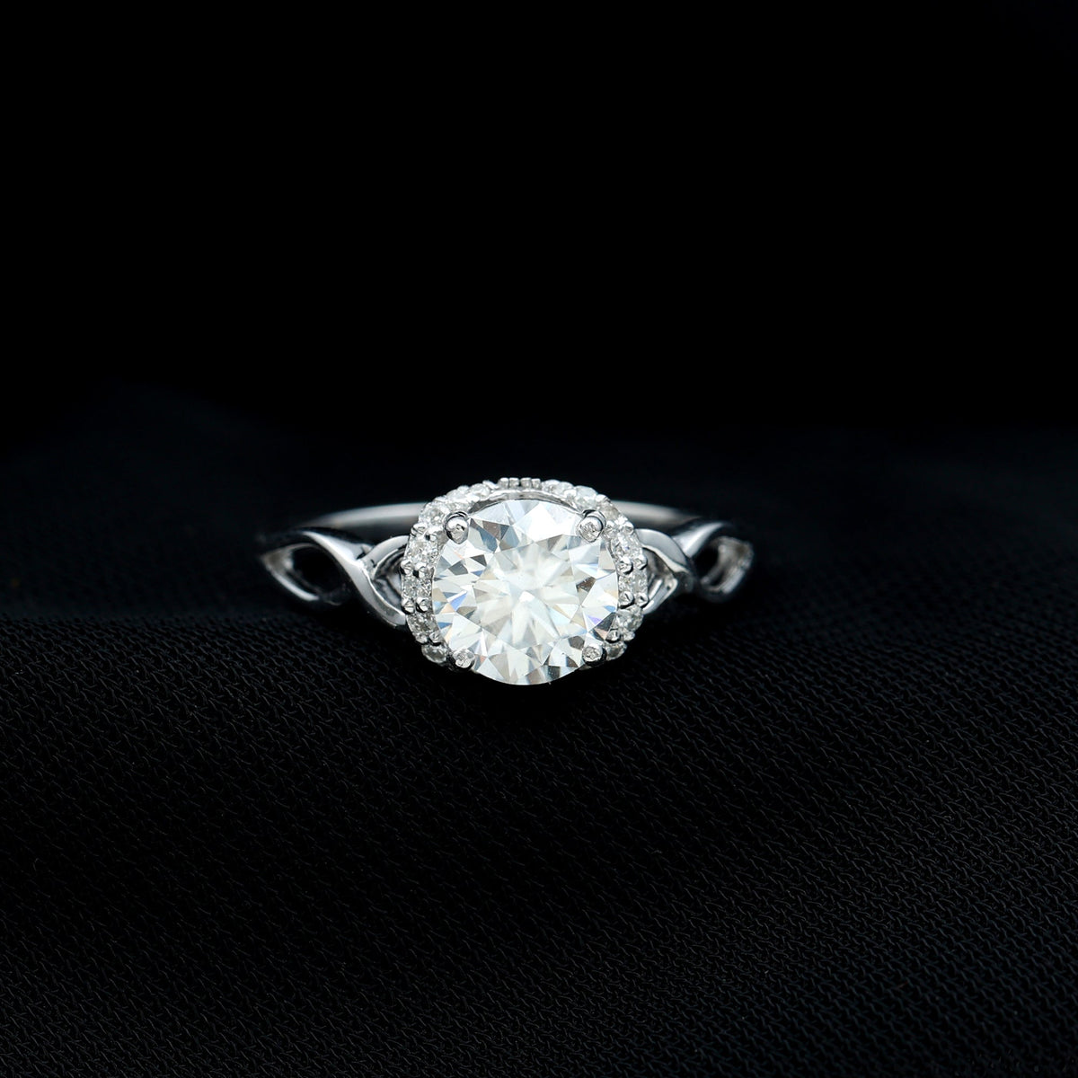 1.2 Carat Round Lab Created Diamond Solitaire Infinity Ring for Her