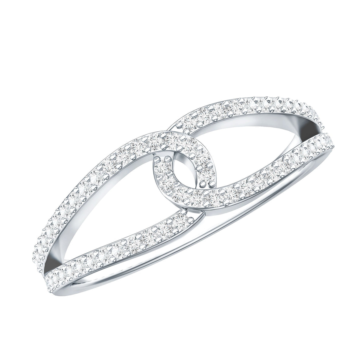 Brilliant Cut Lab Created Diamond Knot Anniversary Ring for Her