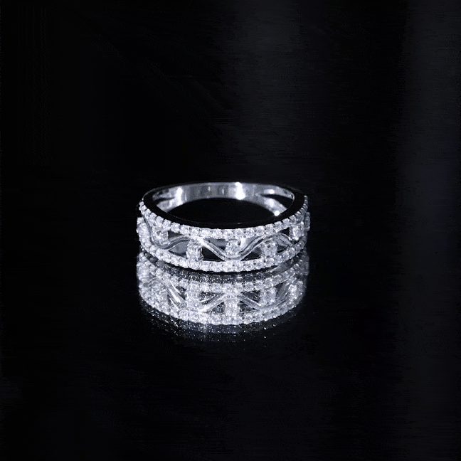 Womens Lab Created Diamond Wedding Band With Certificate