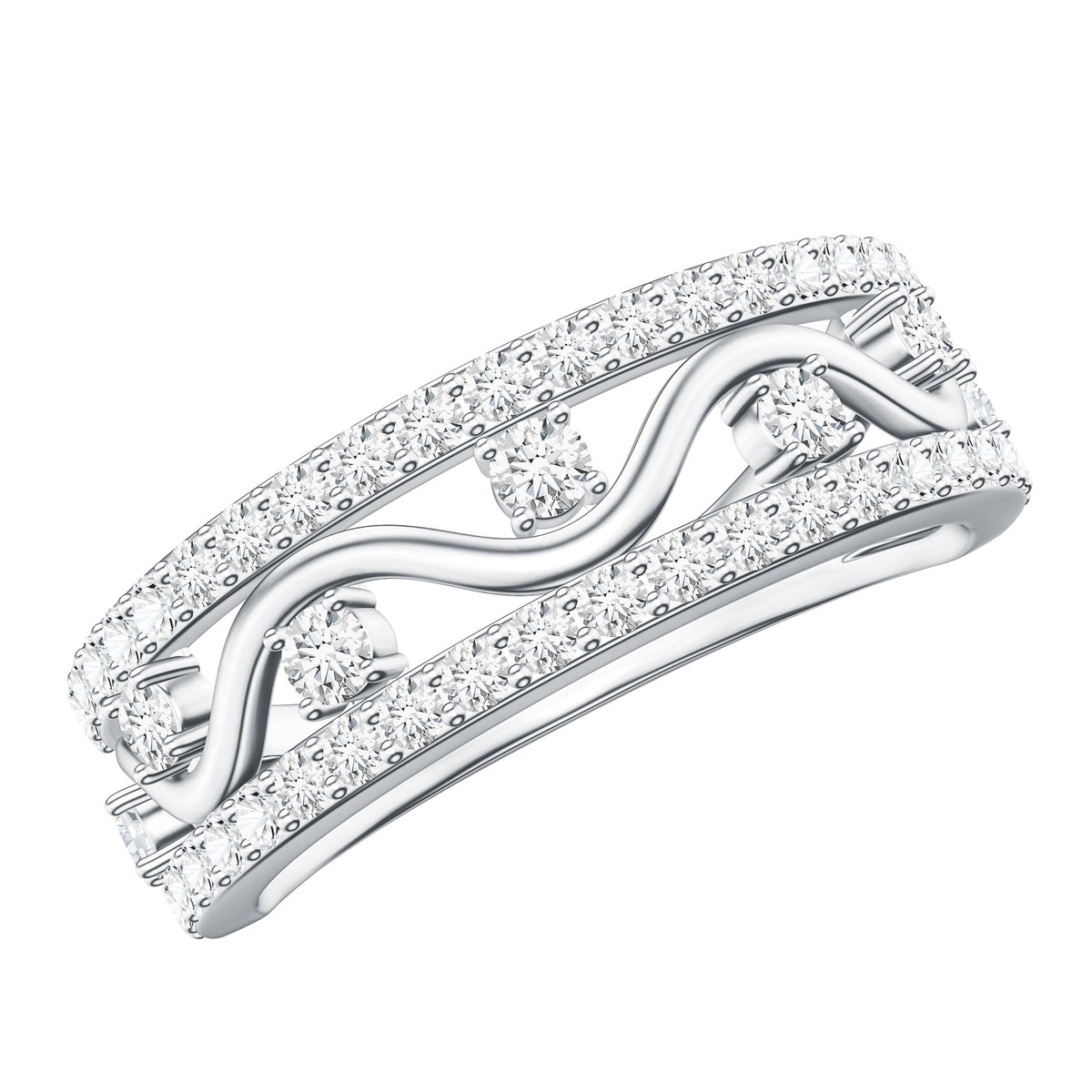 Womens Lab Created Diamond Wedding Band With Certificate