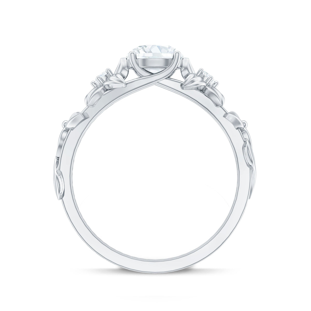 Certified 0.9 Carat Lab Grown Diamond Nature Engagement Ring