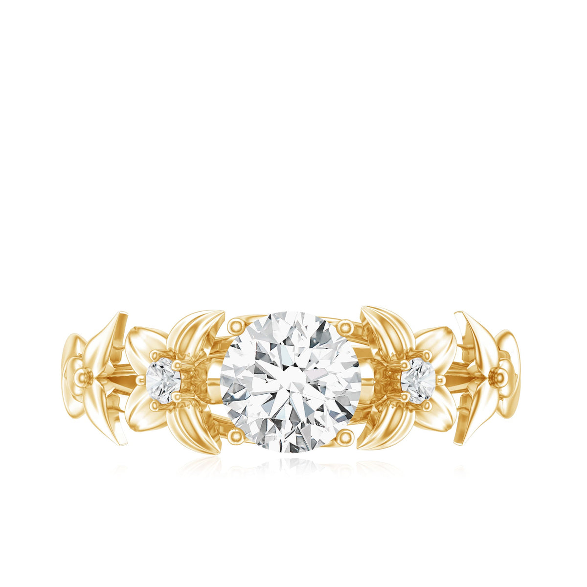Certified 0.9 Carat Lab Grown Diamond Nature Engagement Ring
