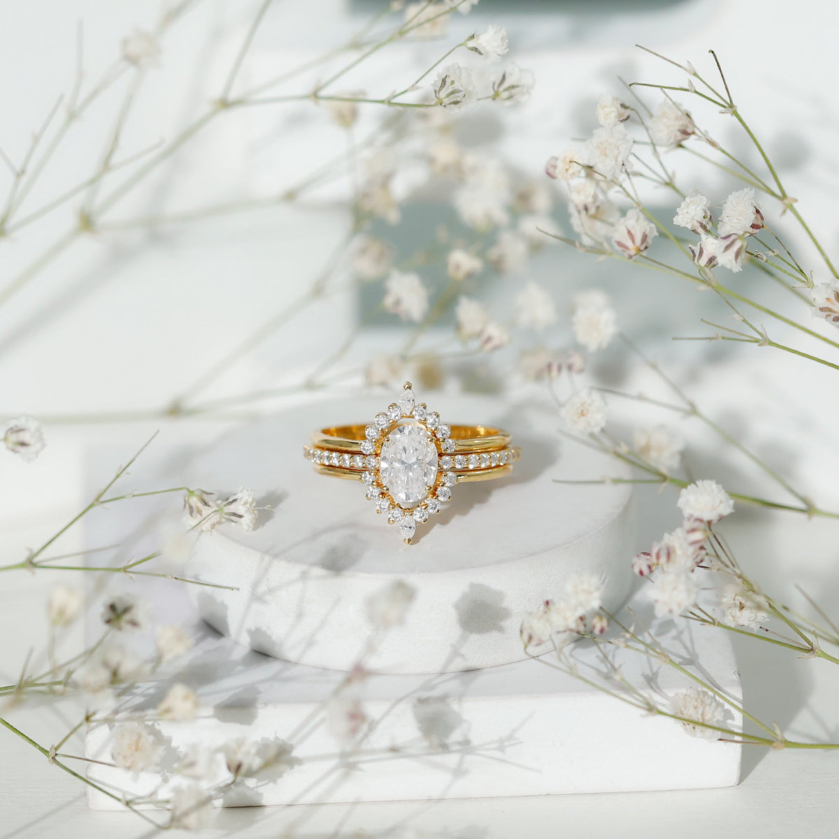 Certified 1.2 Carat Lab Grown Diamond Vintage Engagement Ring Set With 3 Pieces