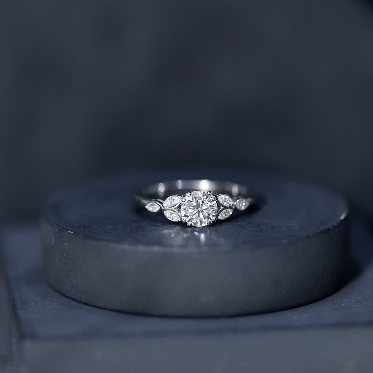 Certified 0.9 Carat Round Diamond Promise Engagement Ring For Her