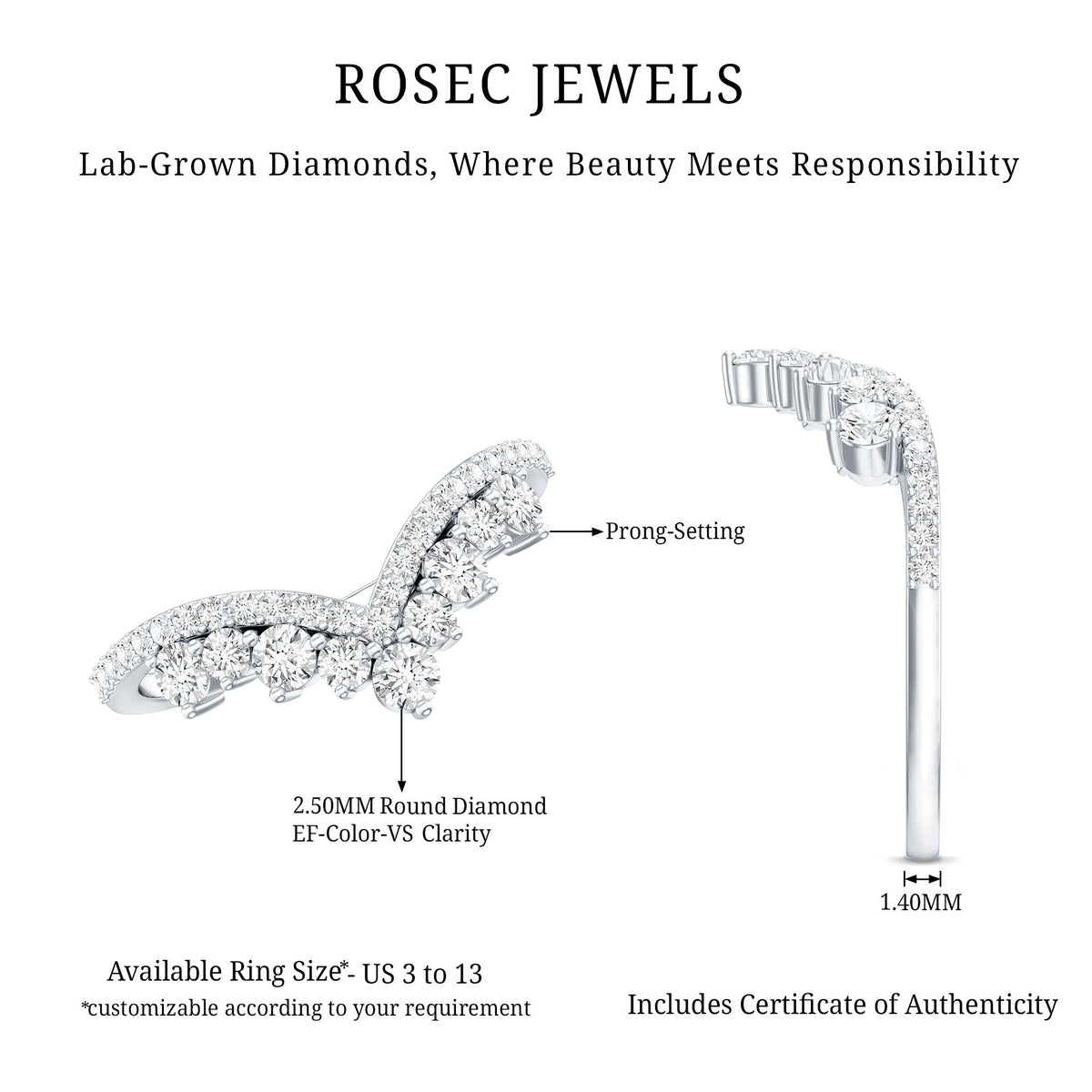 Classic Lab Grown Diamond Engagement Ring Enhancer