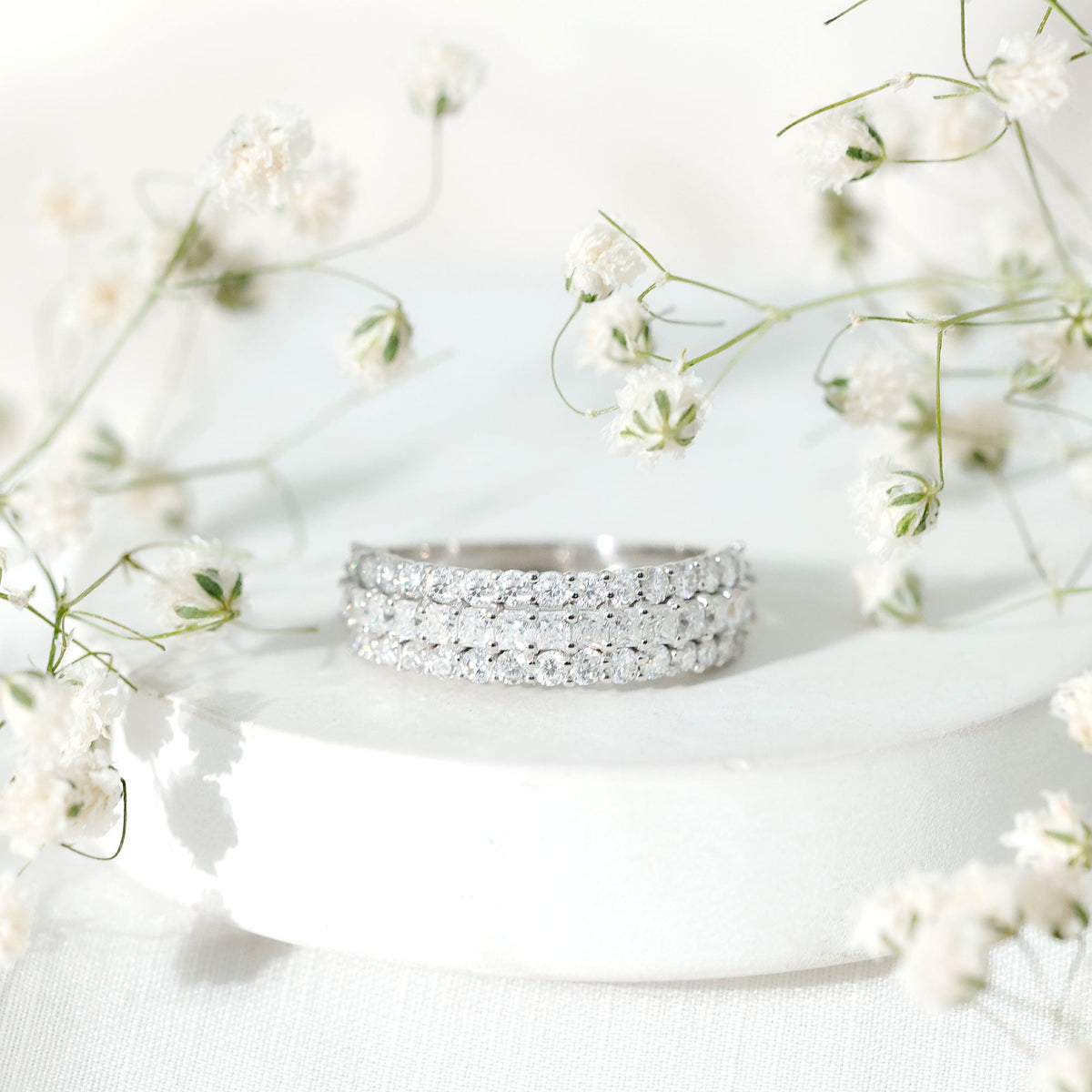 Half Eternity Lab Grown Diamond Wedding Band
