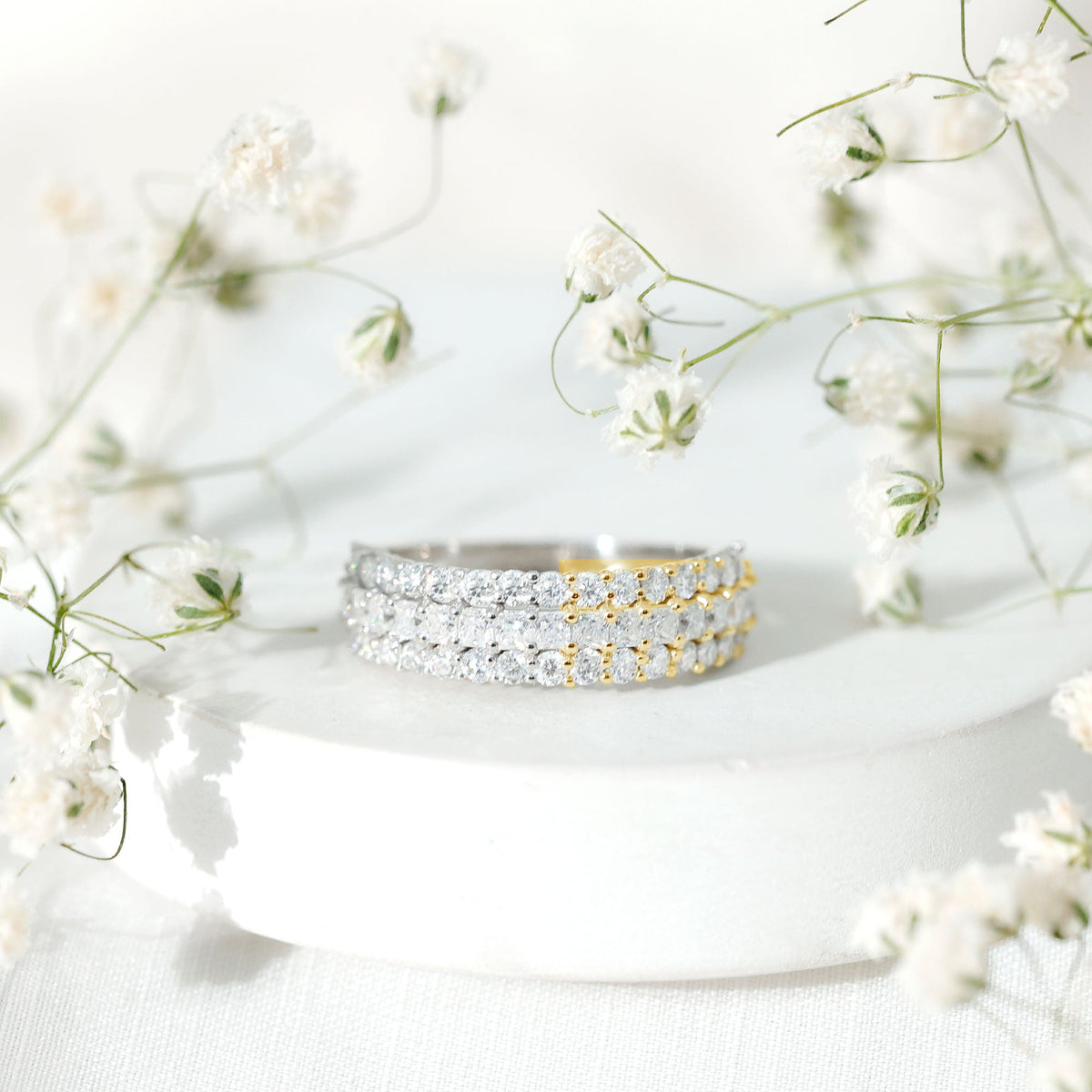 Half Eternity Lab Grown Diamond Wedding Band