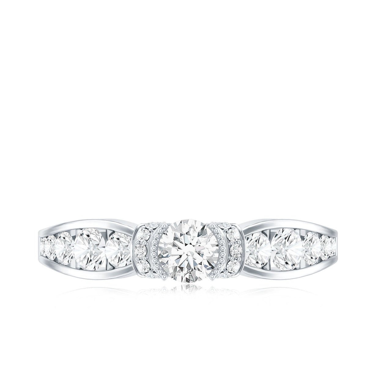 Vintage Style Moissanite Engagement Ring for Women