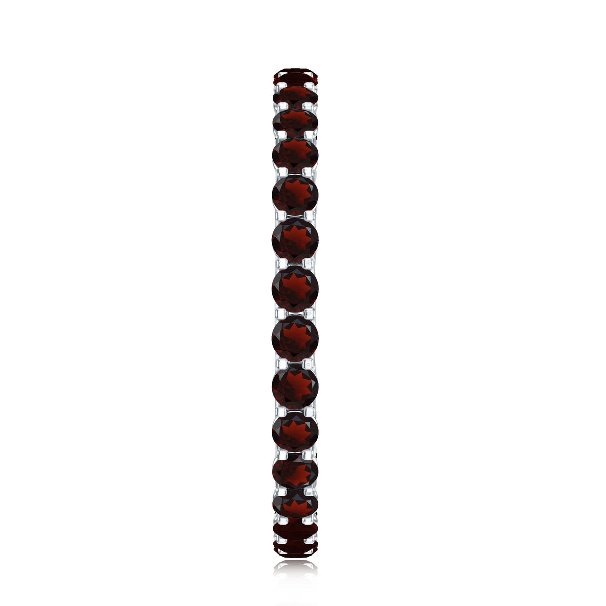 Certified Real Garnet Eternity Ring for Anniversary