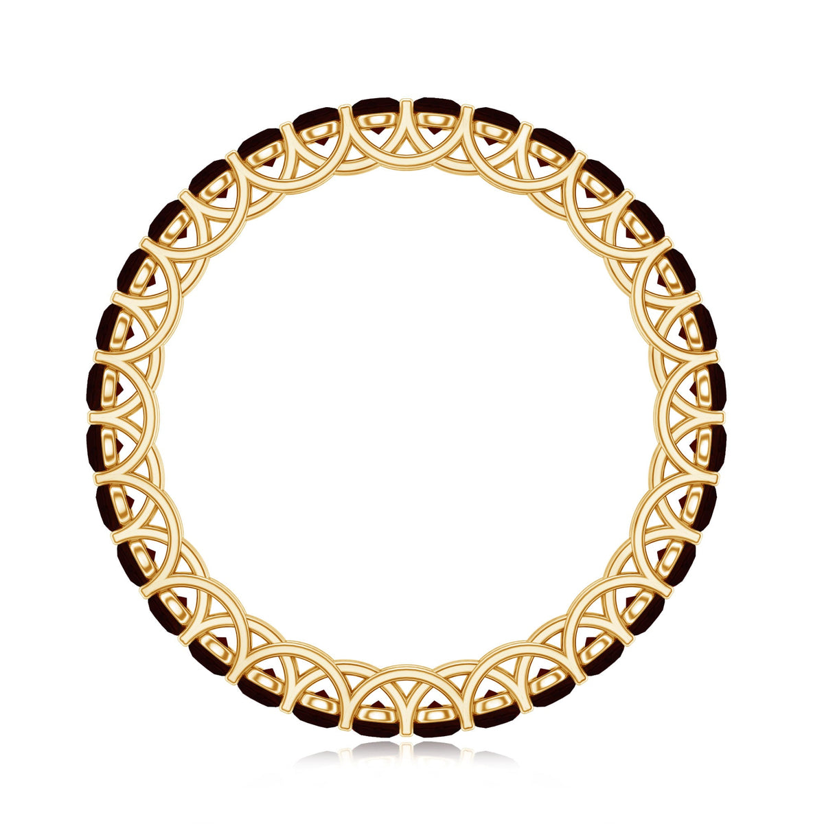 Certified Real Garnet Eternity Ring for Anniversary