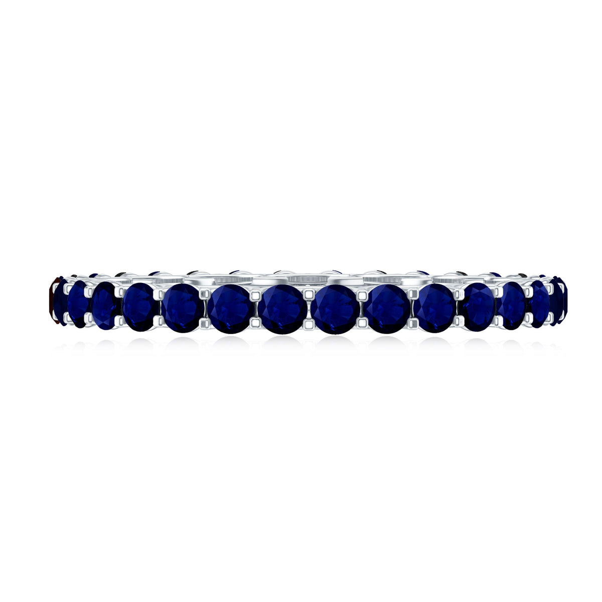 Real Blue Sapphire Full Eternity Ring for Women